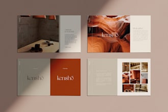 create minimalist unique logo and brand guidelines