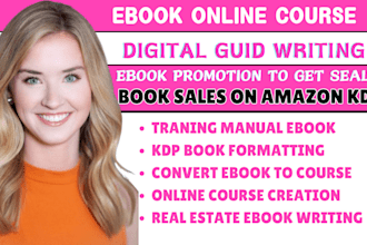 ghost write ebook online course content, training manual ebook course writer
