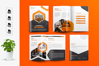design corporate brochure, company profile, annual report