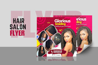 design a salon flyer, beauty salon flyer, creative salon flyer for you