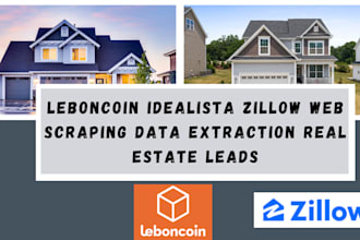 scrape leboncoin idealista, realtor, airbnb, redfin zillow for real estate leads