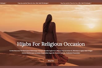 design abaya shopify store, clothing website, islamic wear clothing store
