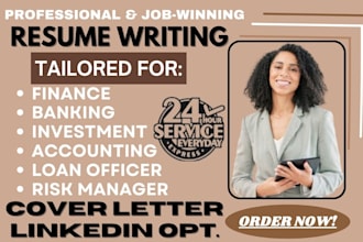 write finance resume, auditor cv, loan officer, clerk, accounting cv, banking cv