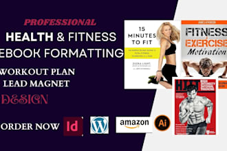design health fitness ebook, lead magnet, medical book, guide, gym, workout plan