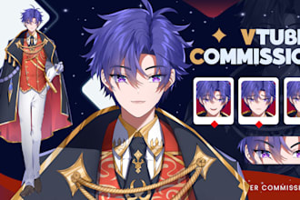 design and rig anime character art live2d vtuber model for streaming