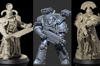 sculpt 3d warhammer miniatures painting dnd tabletop game figurines for 3d print