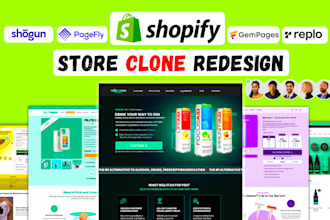 redesign, copy, clone, duplicate shopify store or landing page as expert