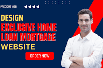 design exclusive home loan mortgage website mortgage, real estate landing page