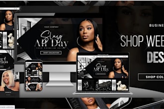design hair salon shopify website hair care shopify store dropshipping website