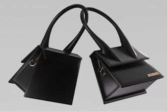 render quality 3d bag model, 3d bag design and bag animation