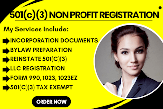 do non profit registration ein, 501c3 tax exempt, llc registration form 990 1023