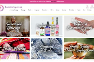 design spiritual product shopify candle store tarot reading astrology website