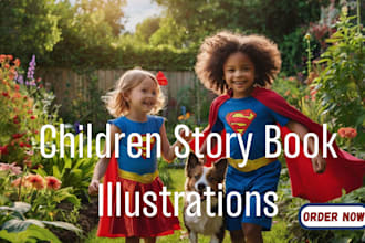 ghostwrite children ebook writing, kid story book, fiction book illustration