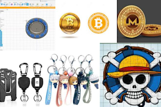 design 3d lightbox, keychain, 3d logo design, texts ready for 3d printing in stl