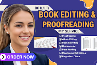 do ebook editing, proofreading, beta reading, humanize ai, and alpha beta reader