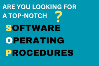 write standard operating procedures, sops, policies, manual, work instructions