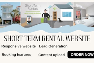 create short term rental vacation rental and direct booking website