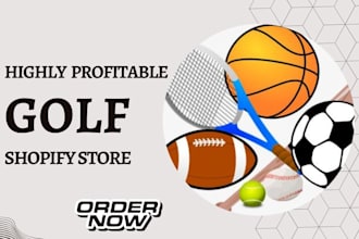 design golf shopify store sports apparel store golf club store tennis website