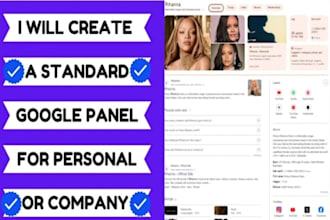 create lifetime approved google panel and knowledge graph for you or your brand