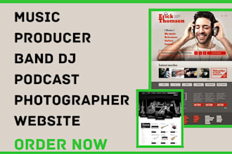 build music producer dj podcast band photograher wordpress weebly website