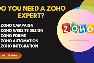 setup zoho campaign, zoho forms, zoho website and automation