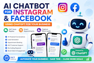 create ai chatbot on instagram or facebook using chatgpt for your business