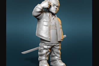 sculpt 3dmodel for resin printing,cartoon action figure,ttrpg miniatur,stl file