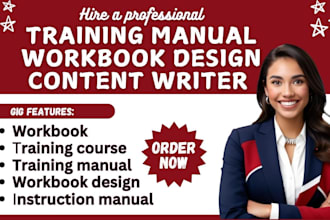 create training manual course materials, workbook design and training course
