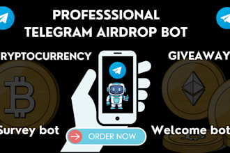 create professional telegram airdrop bot for your cryptocurrency
