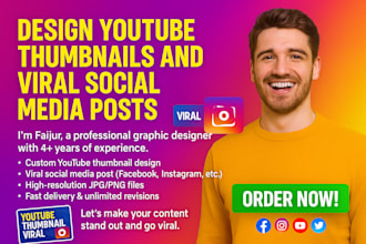 design youtube thumbnails and viral social media posts