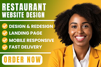restaurant website, food website, bakery website with wix or wordpress
