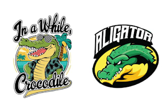 design high quality mascot crocodile logo