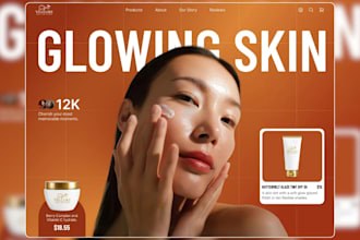 design skincare shopify store skin care website cosmetics spa beauty website