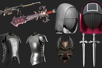 3d mask, 3d prop, 3d cosplay, 3d assets, 3d modeling, 3d weapon