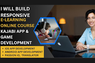 build elearning website lms school kajab app elearning app and game development