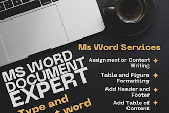type, format, design, edit, create and fix ms word documents