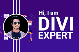 be expert for divi theme divi builder or divi wordpress website