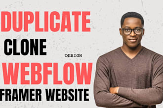 clone duplicate develop website to webflow webflow website design framer website