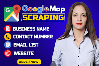do google map scraping,  b2b lead generation, business leads