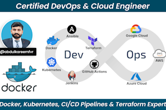 help you in docker, kubernetes, cicd pipelines and any devops work