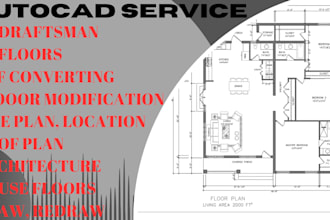 redraw floor plans architectural drawings for real estate, deck design