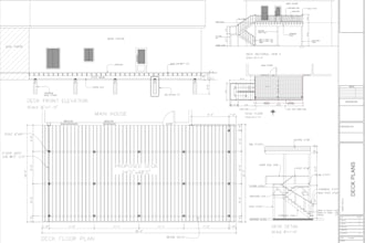 create detailed deck patio and pergola drawings or plans for permit
