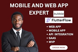 build your bubble mvp, web app, food delivery app, ai chatbot, or mobile app