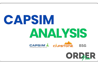 assist in capsim reports analysis and business presentations