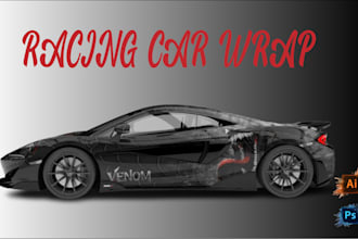 create professional vehicle wrap  racingcar sports car truck design in few hours