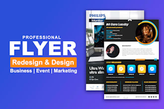 design modern business flyer, event flyer, marketing flyer or digital flyer