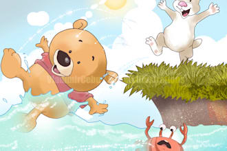 illustrate lively animals and pets for children books