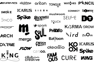 create unique typography logo,creative,rap,band and dj