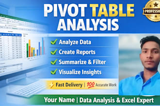 create excel pivot tables, charts and dashboards