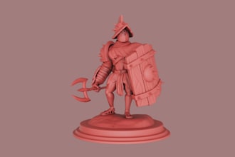 resculpt any 3d character, fix stl file error, repose 3d sculpt, 3d shapening